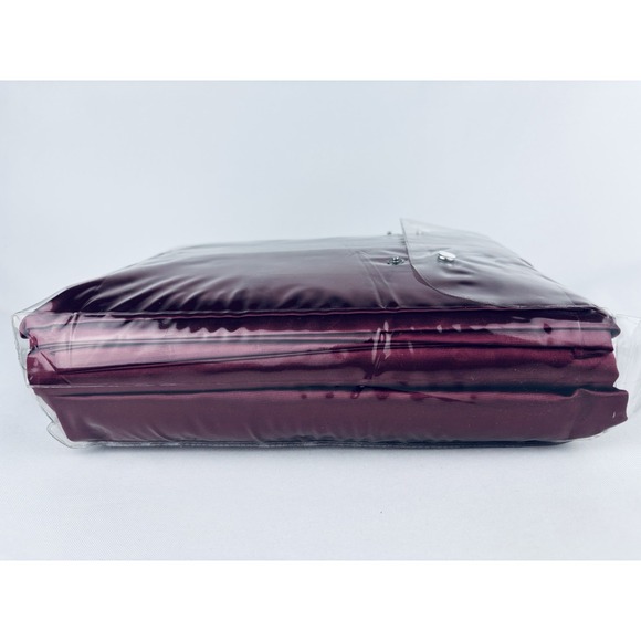 Playboy Bunny Logo Satin Sheets Queen Bed Set - 4 Piece Vintage 1986 Purple Plum - Picture 12 of 14